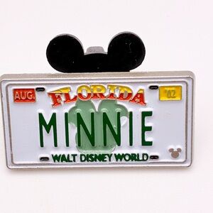 Disney WDW Florida August Minnie License Plate Collector’s Pin